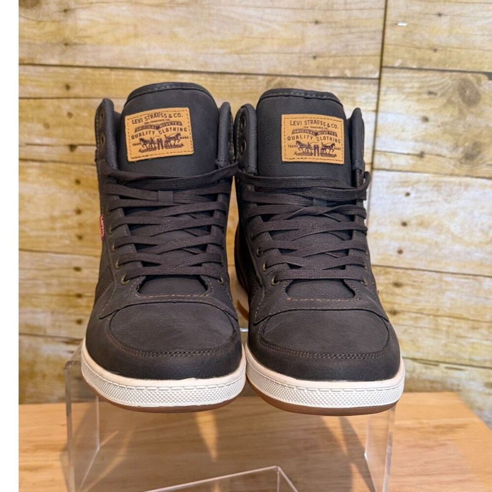 LEVI'S STATION URBAN STREETWEAR EVERYDAY CASUAL HIGH TOP SNEAKER BOOTS  SZ. 9 - Picture 5 of 6